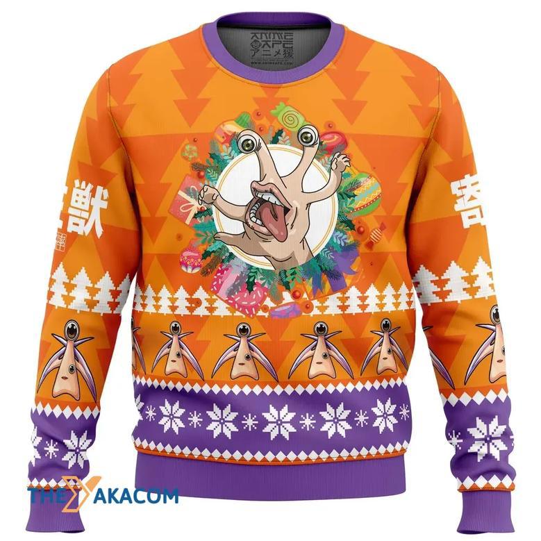 Jolly Parasitic Beasts Gift For Fan Anime Christmas Ugly Sweater