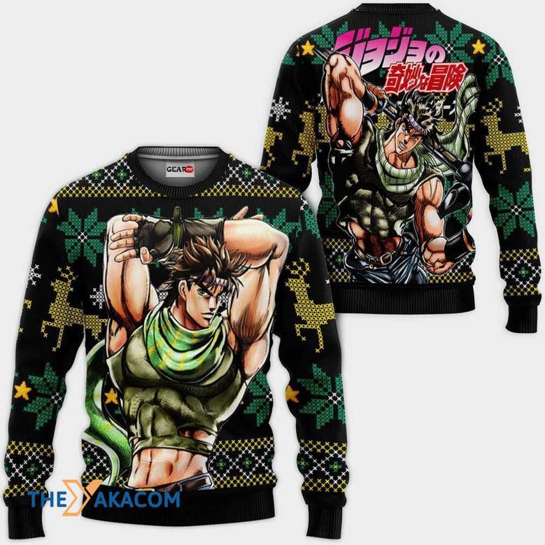 Joseph Joestar JJBA Custom Gift For Fan Anime Christmas Ugly Sweater