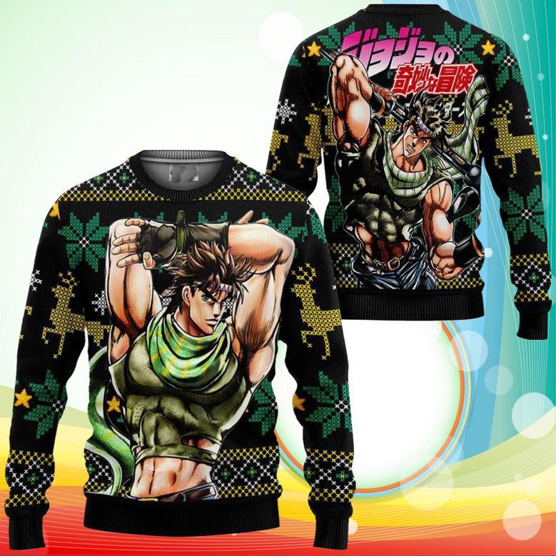 Joseph Joestar Ugly Christmas Sweater JoJo's Bizzare Adventure Anime Xmas Gifts