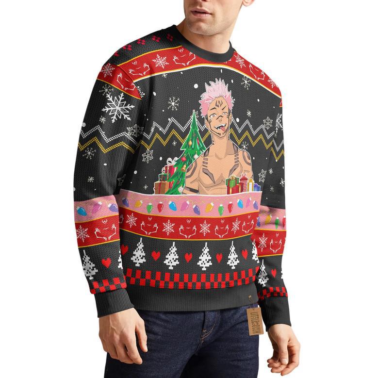 Jujutsu Kaisen Ryomen Sukuna Ugly Christmas Sweater