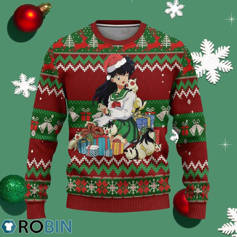 Kagome Ugly Christmas Sweater Inuyasha Anime Xmas Gift