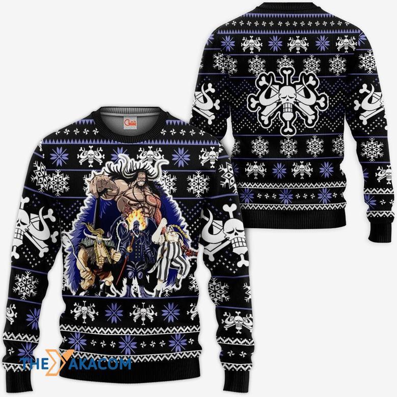 Kaido Beast Pirates Anime One Piece Custom Gift For Fan Anime Christmas Ugly Sweater