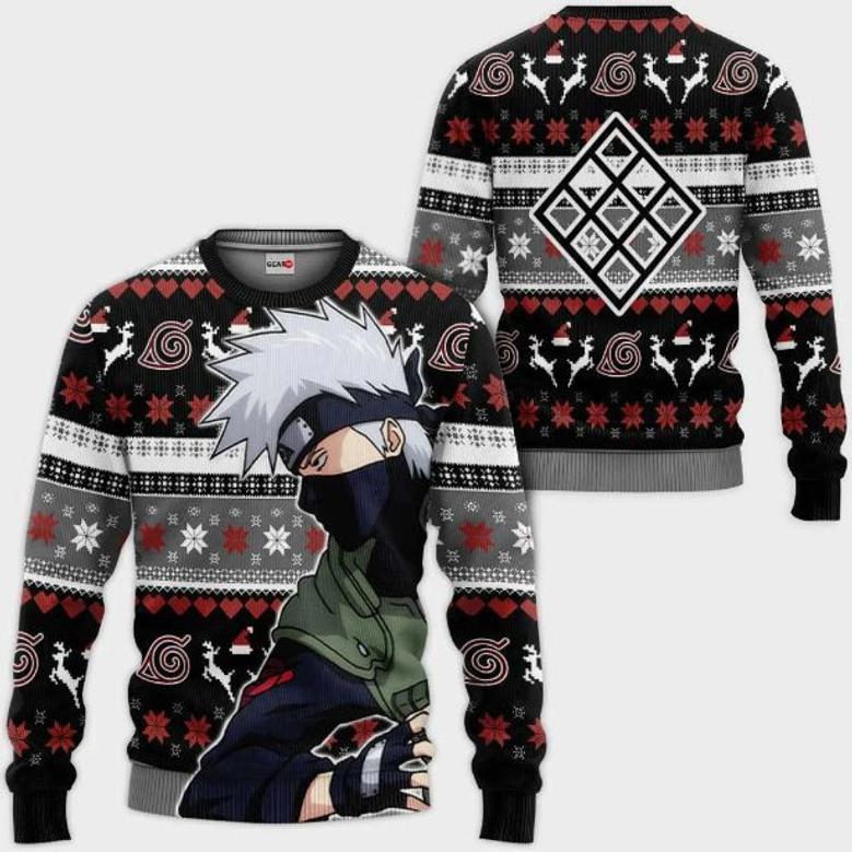 Kakashi Hatake Anime Ugly Christmas Knitted Sweater