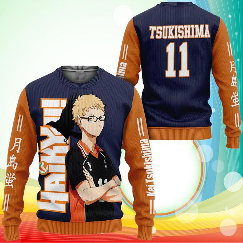 Karasuno Kei Tsukishima Sweatshirt Haikyuu Anime Sweater