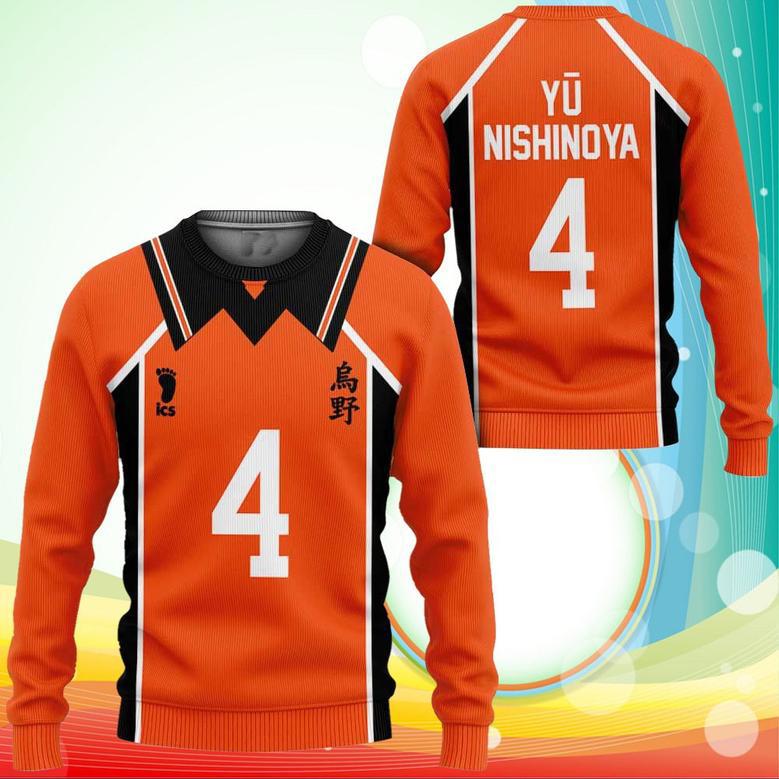 Karasuno Yu Nishinoya Uniform Sweatshirt Num Haikyuu Anime