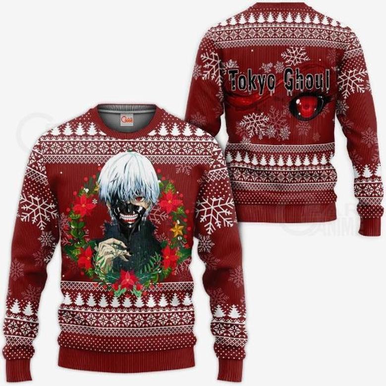 Ken Kaneki Cool Tokyo Ghoul Idea Ugly Christmas Knitted Sweater