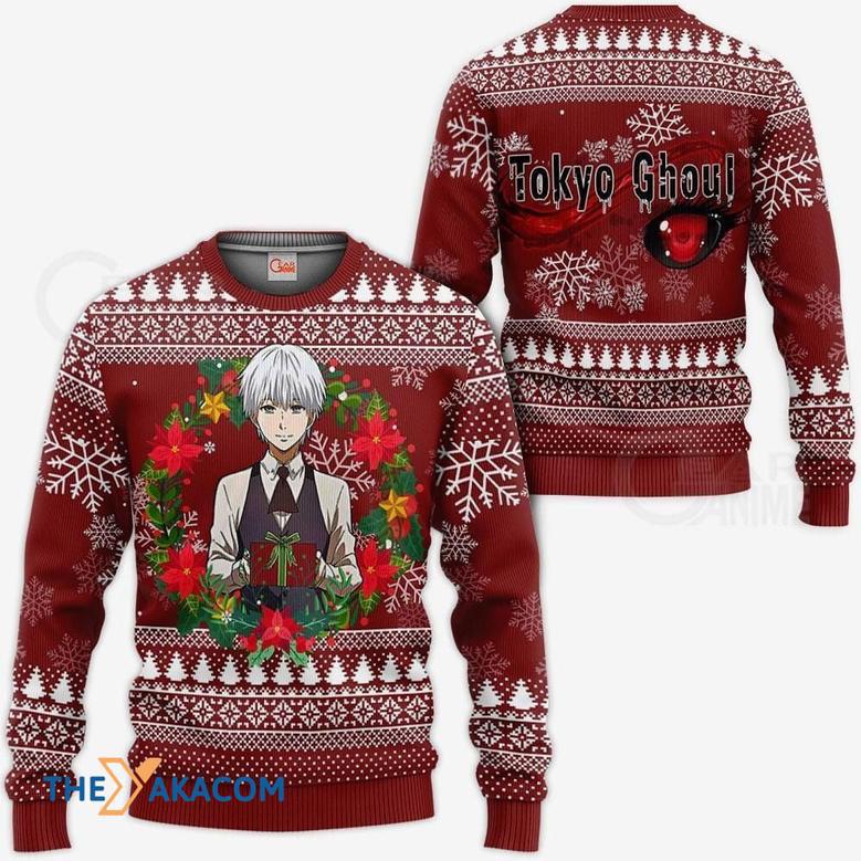 Ken Kaneki Tokyo Ghoul Anime Custom Gift For Fan Anime Christmas Ugly Sweater