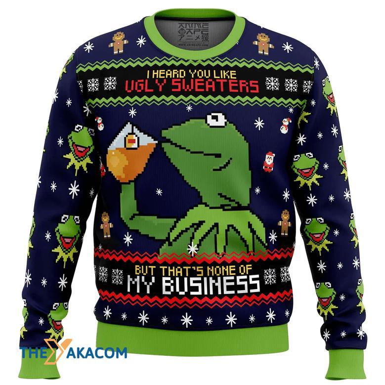 Kermit the Frog Gift For Fan Anime Christmas Ugly Sweater