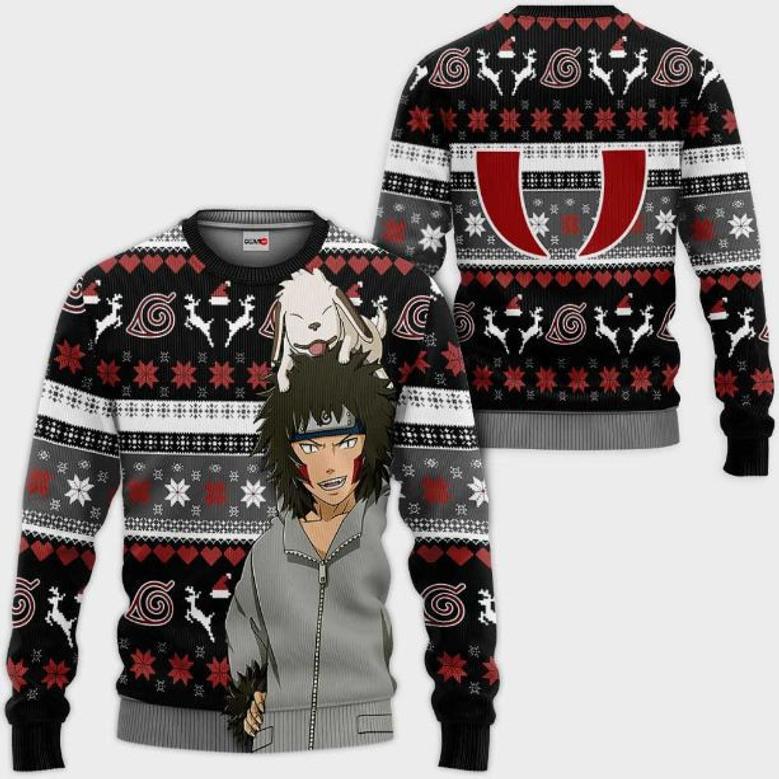 Kiba Inuzuka Anime Ugly Christmas Knitted Sweater