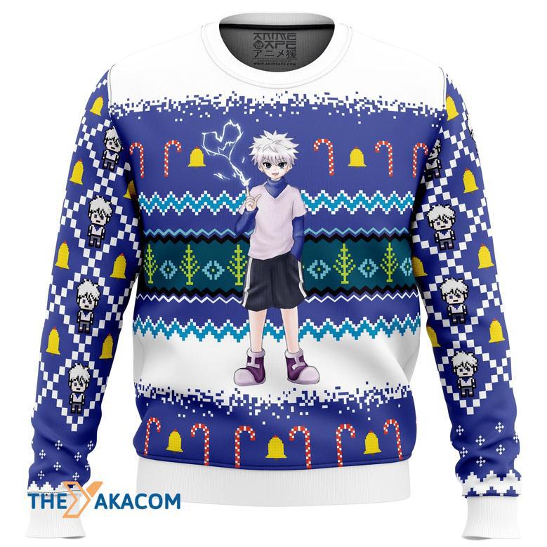 Killua Zoldyck Hunter X Hunter Gift For Fan Anime Christmas Ugly Sweater