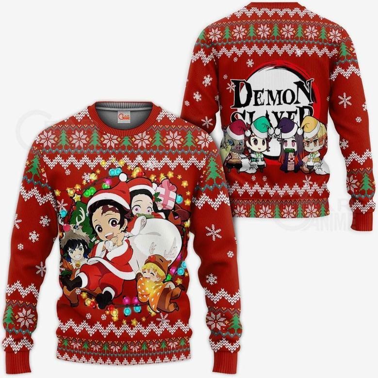 Kimetsu Ugly Christmas Sweater Kimetsu No Yaiba Xmas Gift