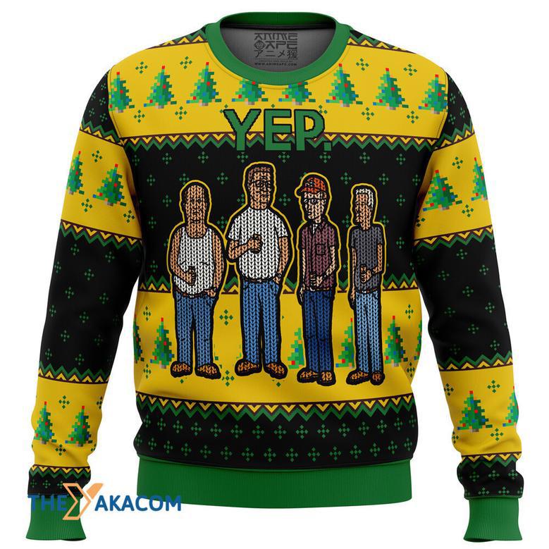 King of the Hill Yep Gift For Fan Anime Christmas Ugly Sweater