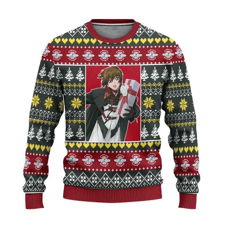 Kira Yamato Anime Ugly Christmas Sweatshirt Custom Gundam Xmas Gift