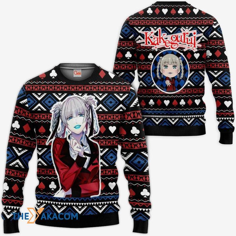 Kirari Momobami Anime Kakegurui Custom Gift For Fan Anime Christmas Ugly Sweater