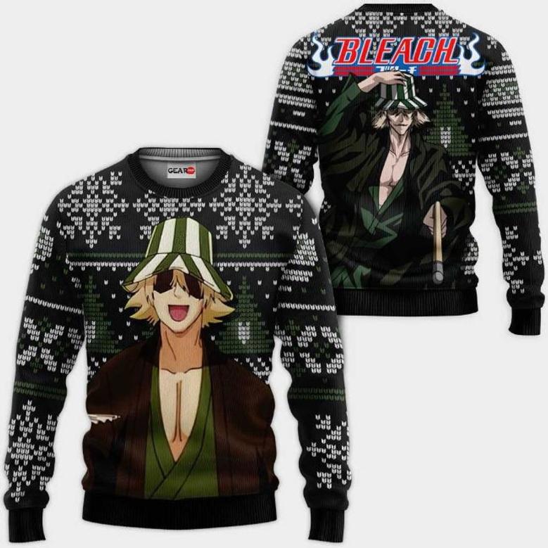 Kisuke Urahara Anime Bl Xmas Ugly Christmas Knitted Sweater