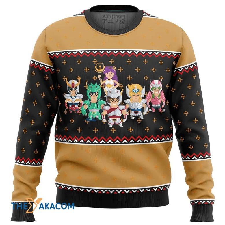 Knights of the Zodiac St Seiya Custom Gift For Fan Anime Christmas Ugly Sweater