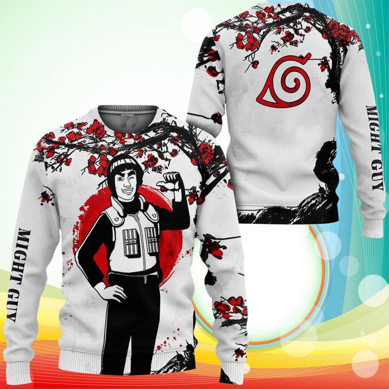 Konoha Might Guy Sweatshirt Japan Style Anime Printed Sweaters