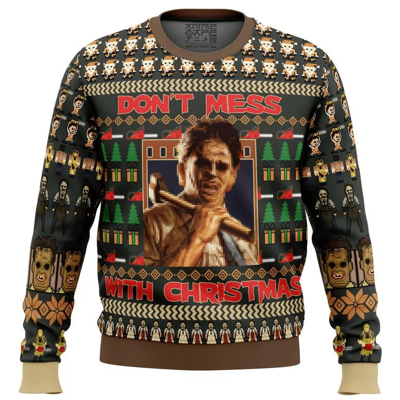 Leatherface Texas Chainsaw Massacre Ugly Christmas Sweater