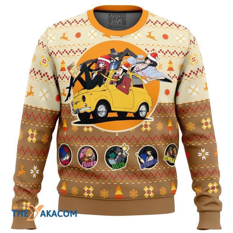 Lupin the Happy Trip Gift For Fan Anime Christmas Ugly Sweater