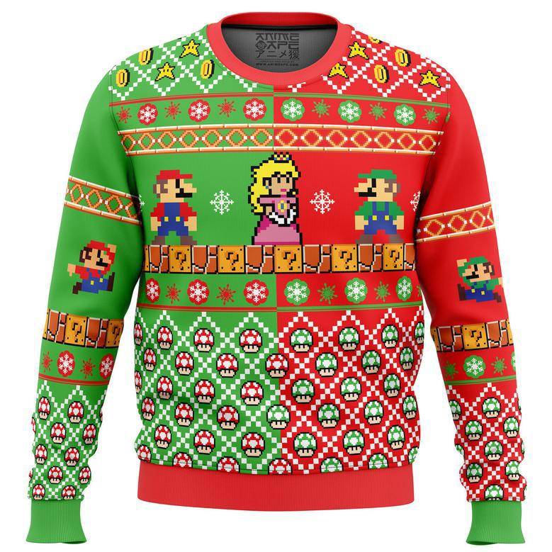 Mario Bros Ugly Christmas Sweater