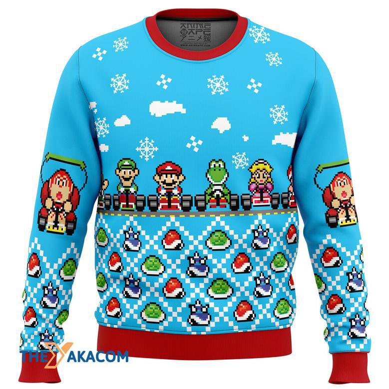 Mario Kart Gift For Fan Anime Christmas Ugly Sweater