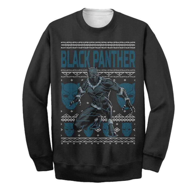 Marvel BP Sweater BP Ugly Christmas Long Sleeve Printing Awesome High Quality Marvel BP Sweatshirt