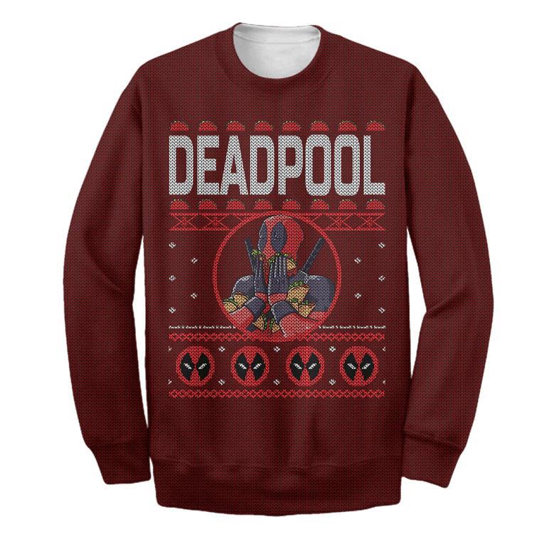 Marvel Sweater DP Ugly Long Sleeve Christmas Print Shirt Awesome Marvel DP Sweatshirt