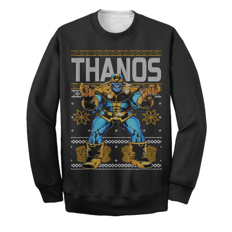 Marvel Thanos Sweater Thanos Ugly Long Sleeve Christmas Printing Amazing Marvel Thanos Ugly Sweater