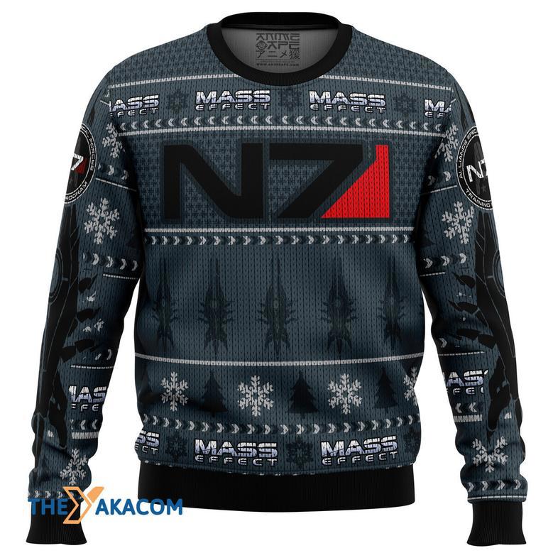 Mass Effect Ugly Gift For Fan Anime Christmas Ugly Sweater