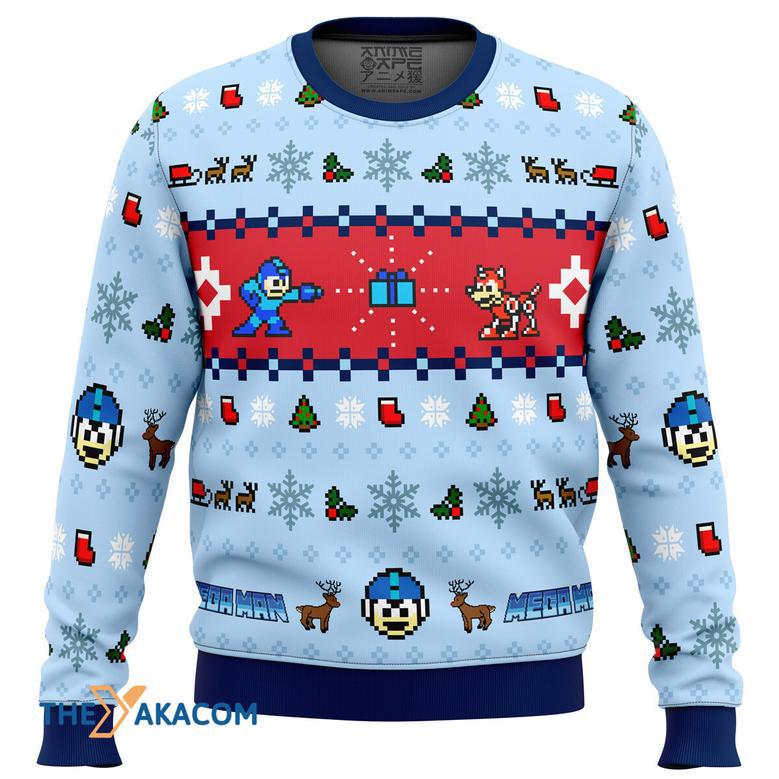 Mega Man Mega Gift For Fan Anime Christmas Ugly Sweater