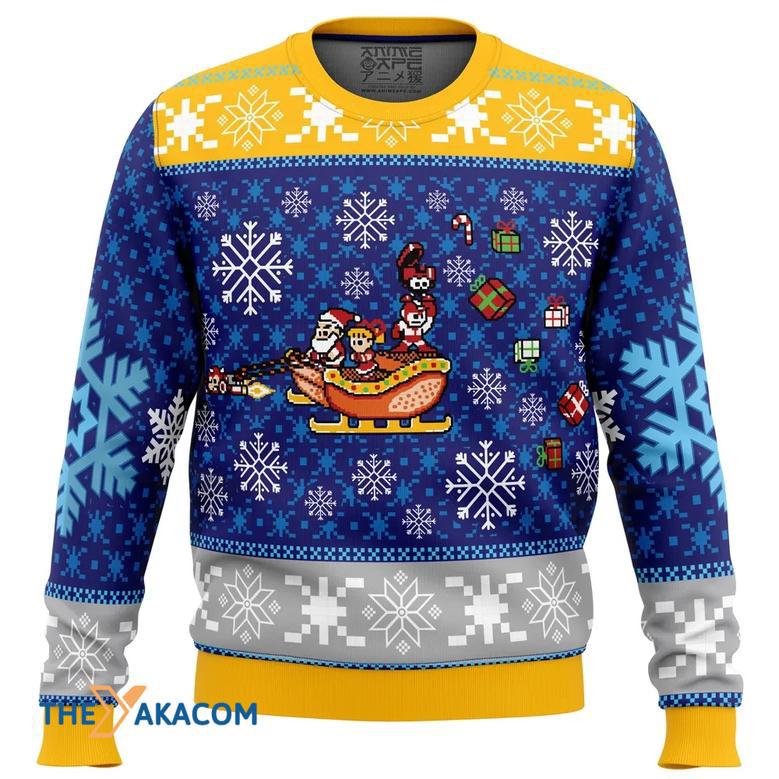 Mega Merry Christmas Mega Man Gift For Fan Anime Christmas Ugly Sweater