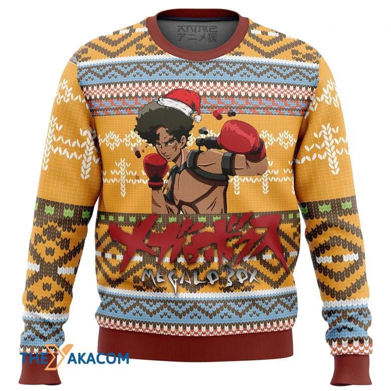 Megalo Box Alt Custom Gift For Fan Anime Christmas Ugly Sweater