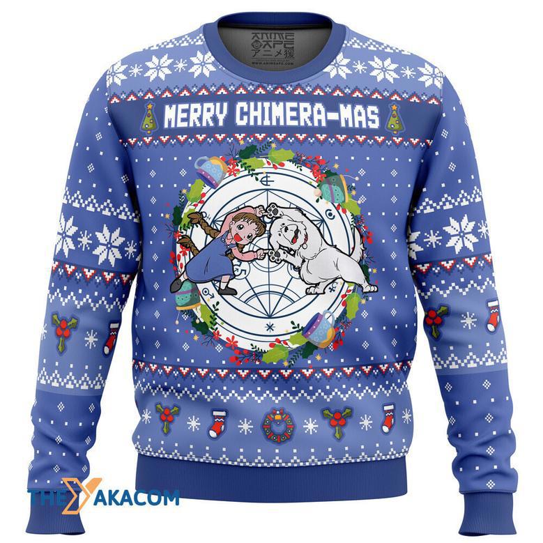 Merry Chimera-mas Fullmetal Alchemist Gift For Fan Anime Christmas Ugly Sweater