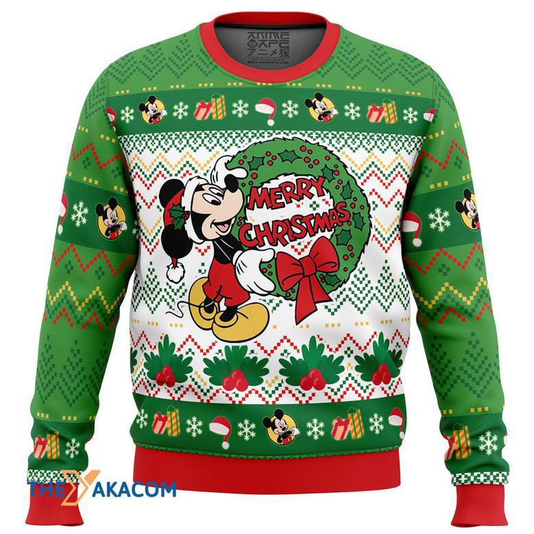 Merry Christmas Mickey Mouse Gift For Fan Anime Christmas Ugly Sweater