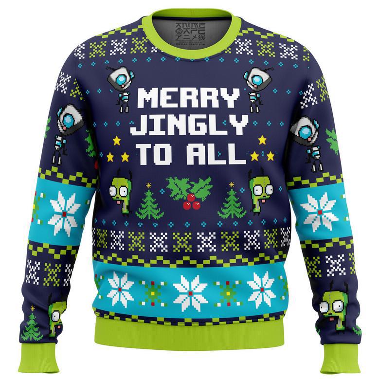 Merry Jingly Invader Zim Ugly Christmas Sweater