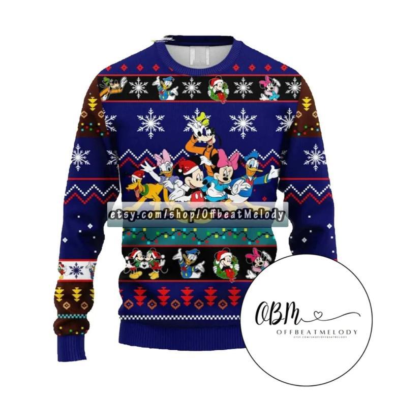 Mickey Mouse And Friends Christmas Ugly Wool Sweater Christmas Gift For Kid Adult