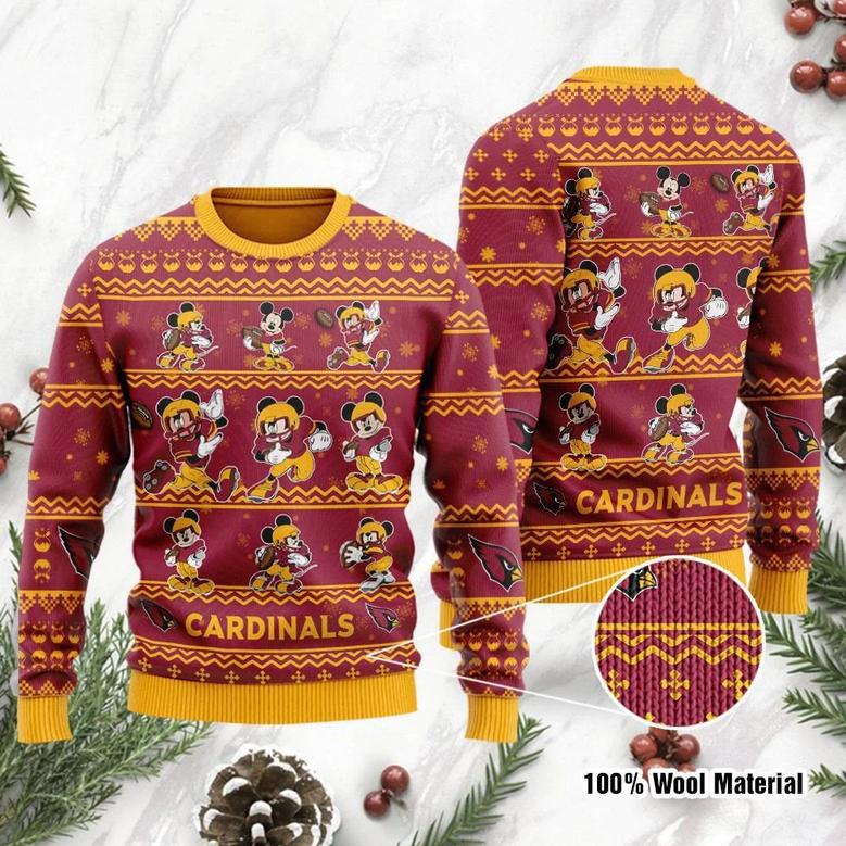 Mickey Mouse Arizona Cardinals NFL Gift Christmas Ugly Sweater