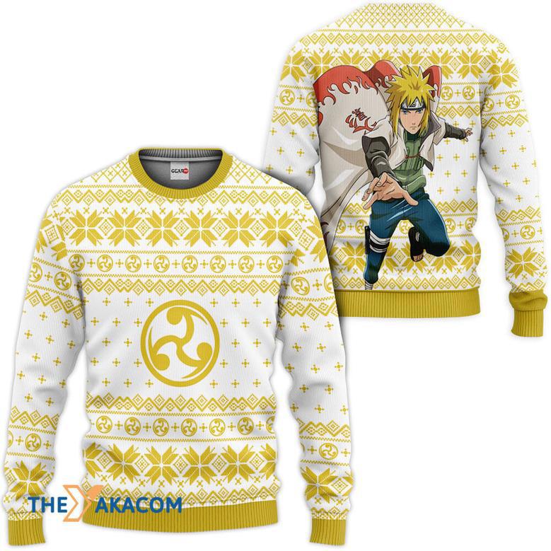 Minato Namikaze Custom Gift For Fan Anime Christmas Ugly Sweater