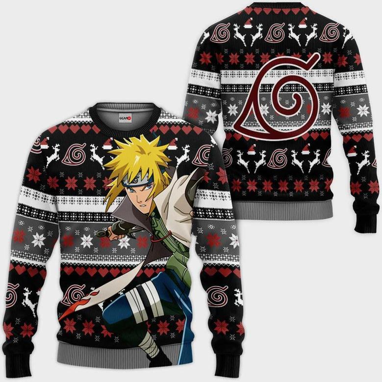 Minato Namikaze Ugly Christmas Sweater Custom Anime