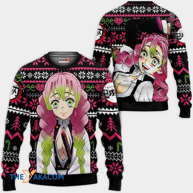 Mitsuri Kanroji Kimetsu no Yaiba Anime Custom Gift For Fan Anime Christmas Ugly Sweater