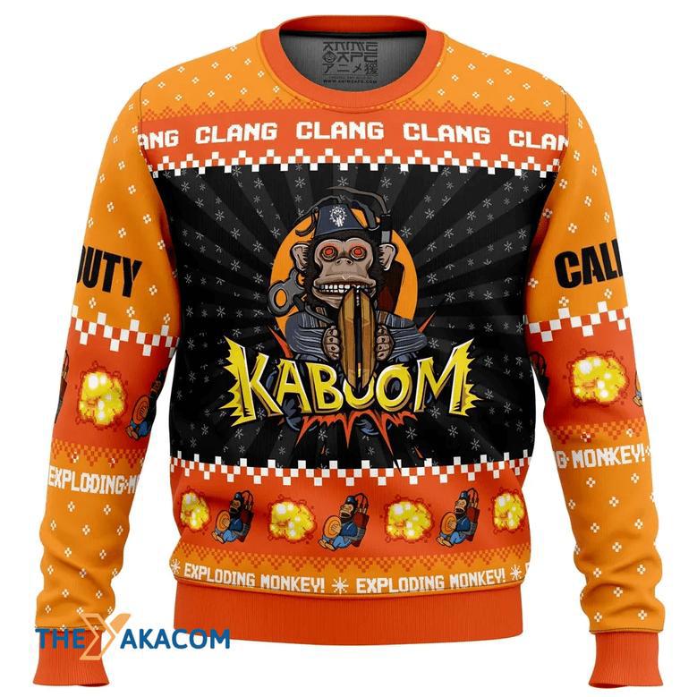 Monkey Bomb Call of Duty Gift For Fan Anime Christmas Ugly Sweater