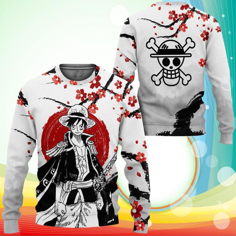 Monkey D. Luffy Sweatshirt Japan Style One Piece Anime Printed Sweater