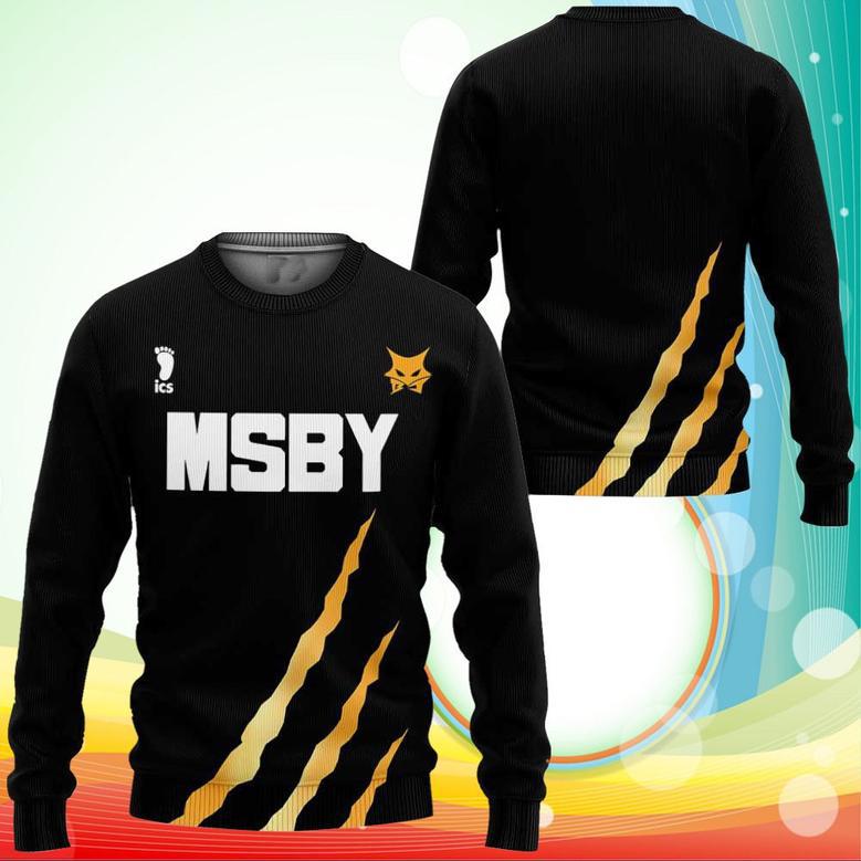 MSBY Black Jackal Uniform Sweatshirt Haikyuu Anime Printed Sweaters