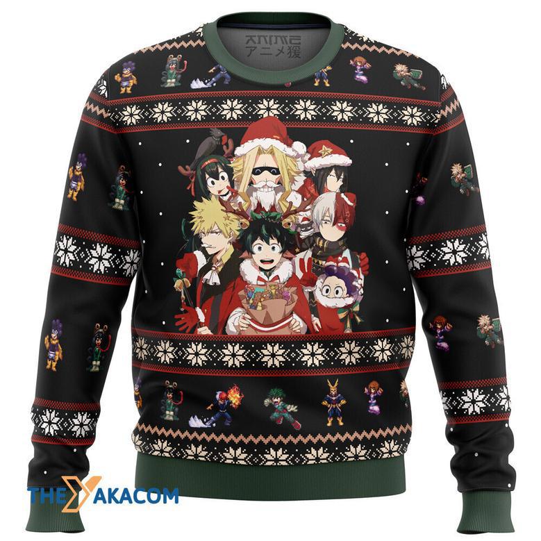 My Hero Academia Boku No Holiday Gift For Fan Anime Christmas Ugly Sweater