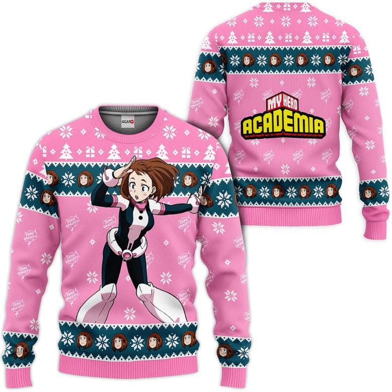 My Hero Academia Ochako Uraraka Custom Anime Ugly Christmas Sweater