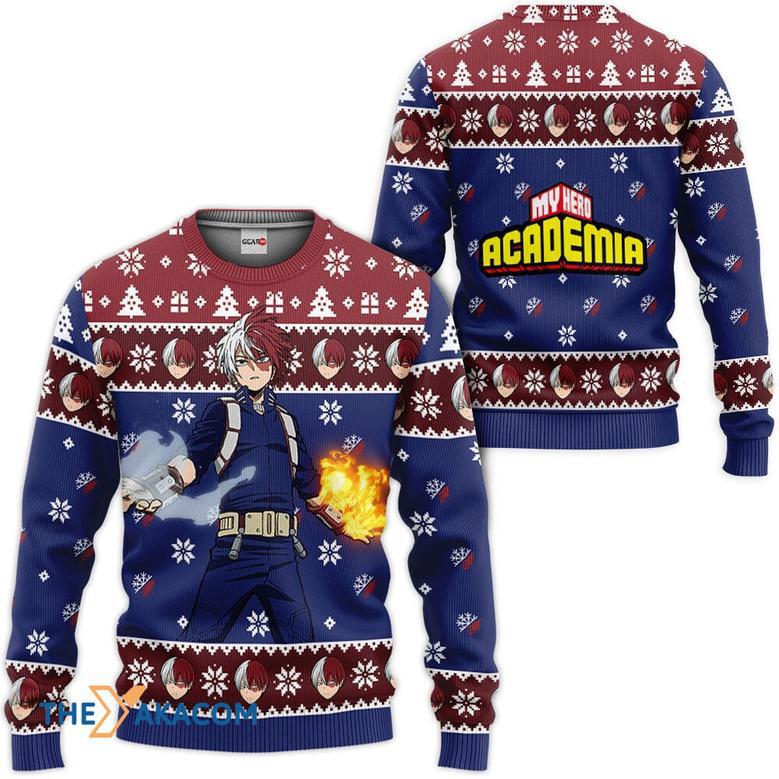 My Hero Academia Shoto Todoroki Custom Gift For Fan Anime Christmas Ugly Sweater