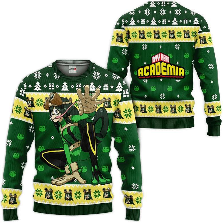 My Hero Academia Tsuyu Asui Custom Anime Ugly Christmas Sweater