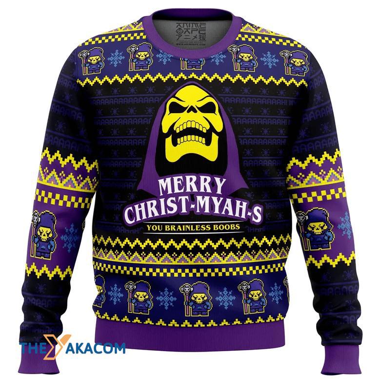 MYAH-rry Christ-MYAHs He-Man Gift For Fan Anime Christmas Ugly Sweater