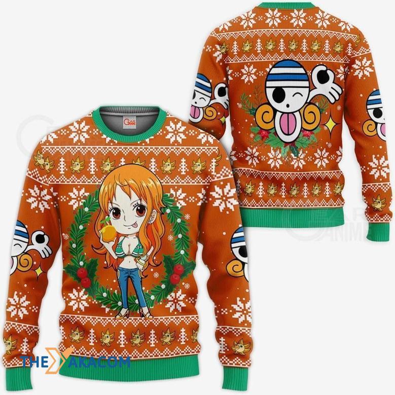 Nami One Piece Anime Gift For Fan Anime Christmas Ugly Sweater