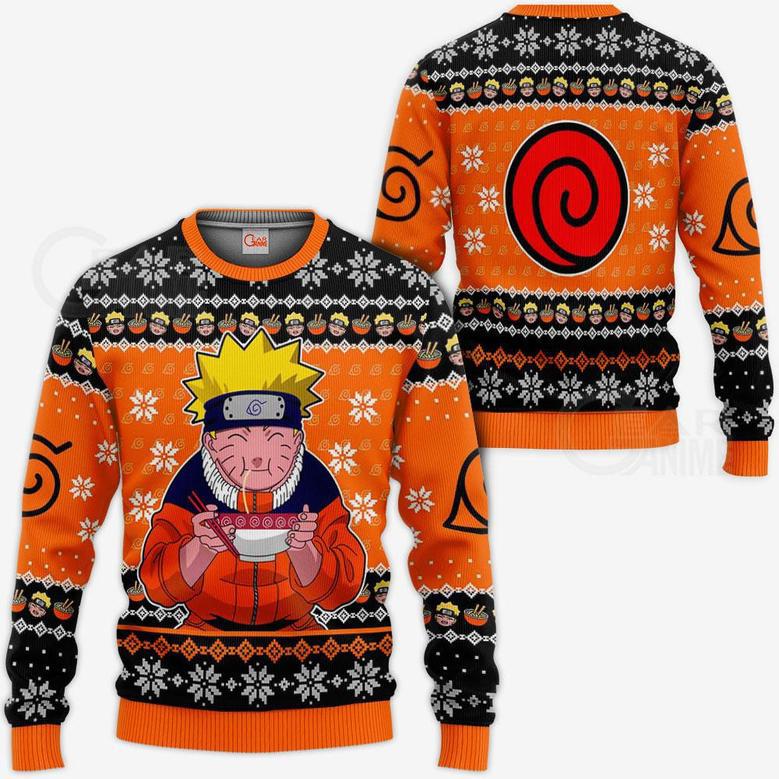 Naruto Ramen Ugly Christmas Sweater Naruto Custom Anime Shirt